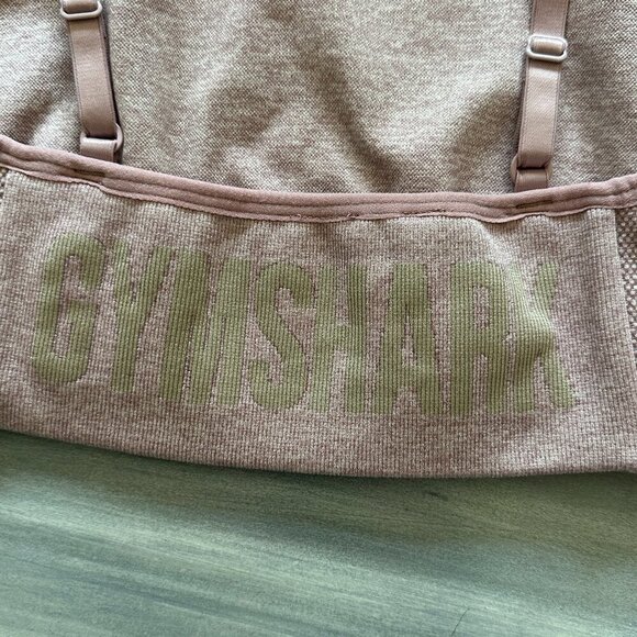 Gymshark Women's Flex Strappy Sports Bra Light Pink Marl Size Medium - Picture 3 of 7